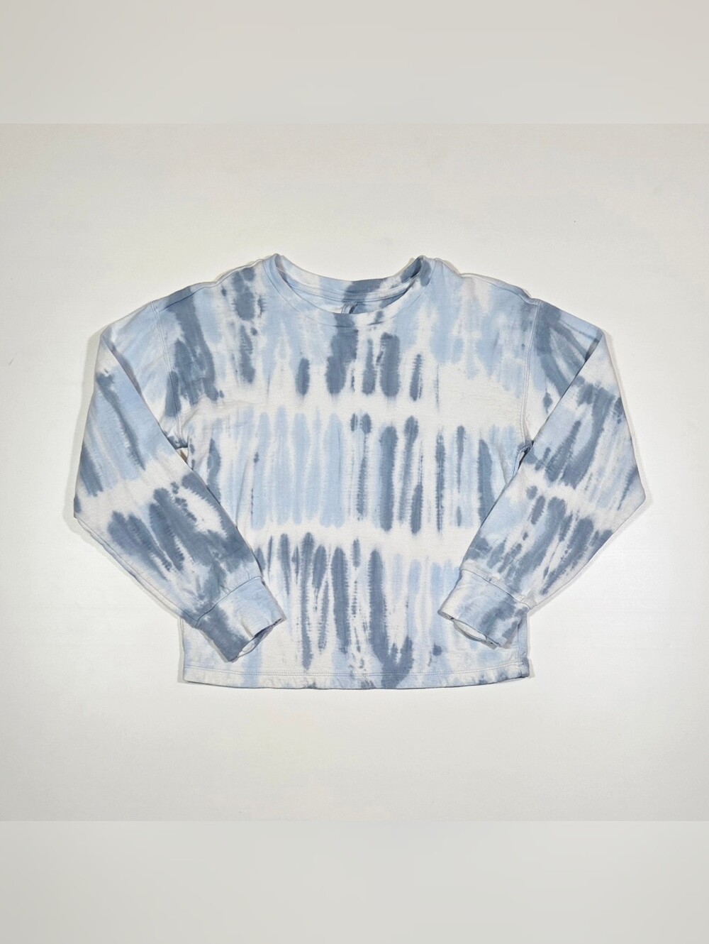 Athleta Girl Size L 12 Beachy Breeze Tie Dye Sweatshirt Blue Cutout  Comfy